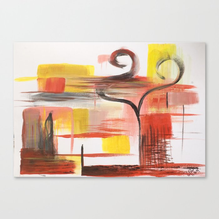 Love Swans Canvas Print | Abstract, Painting