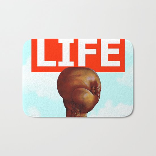 kick life back Bath Mat