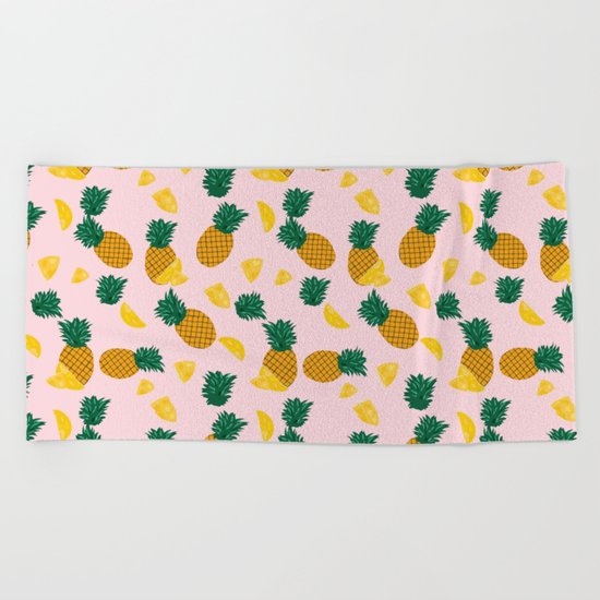 Pineapple Pattern Beach Towel