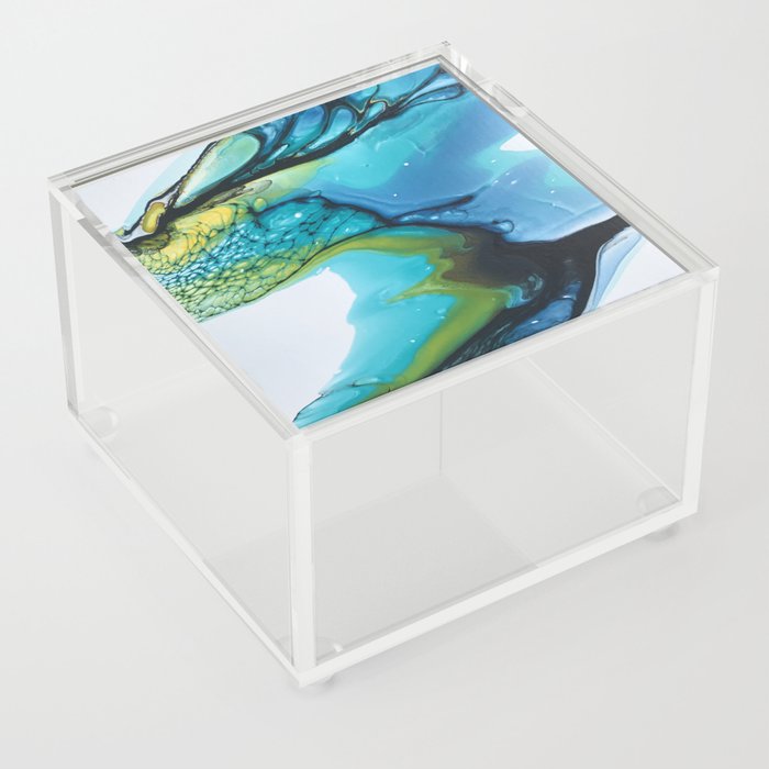 Blue Swipe Acrylic Box