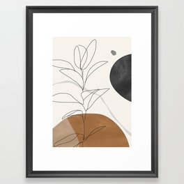Abstract Art /Minimal Plant Framed Art Print