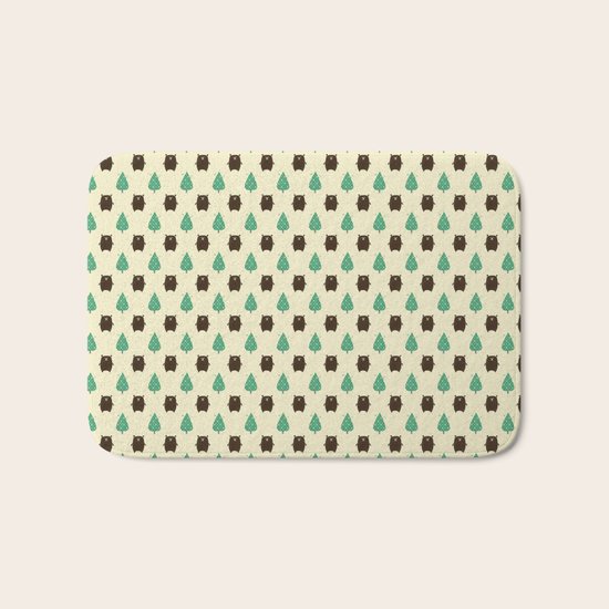 Bears and Trees Bath Mat