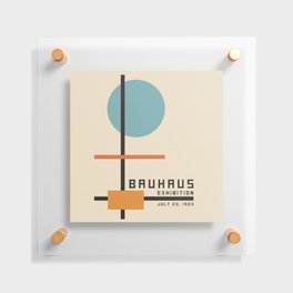 Bauhaus Poster Blue Circle Floating Acrylic Print