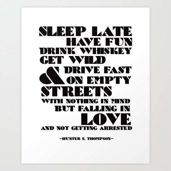 Sleep Late... Art Print