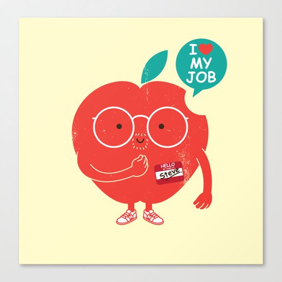 Steve love his job Canvas Print