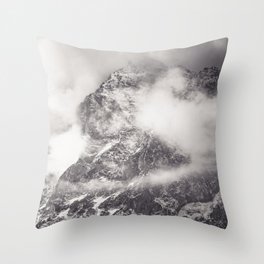 Alps Black and White Throw Pillow