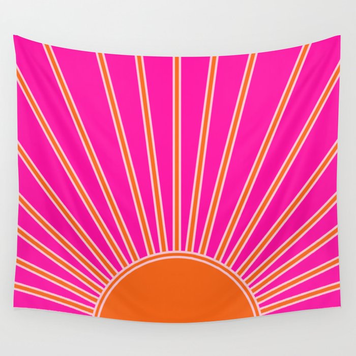 Pink and orange on sale tapestry