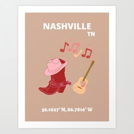 Nashville TN  Art Print