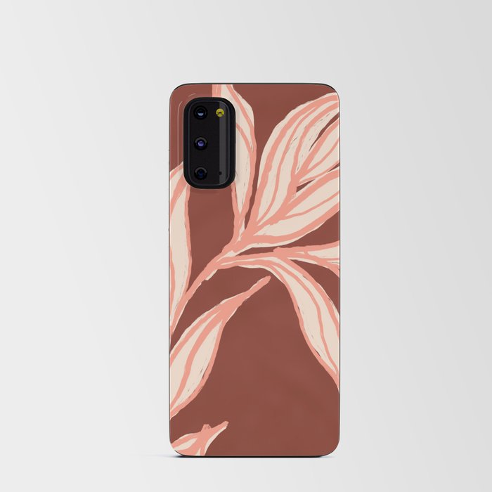 Rustic Leaves Line Art Android Card Case