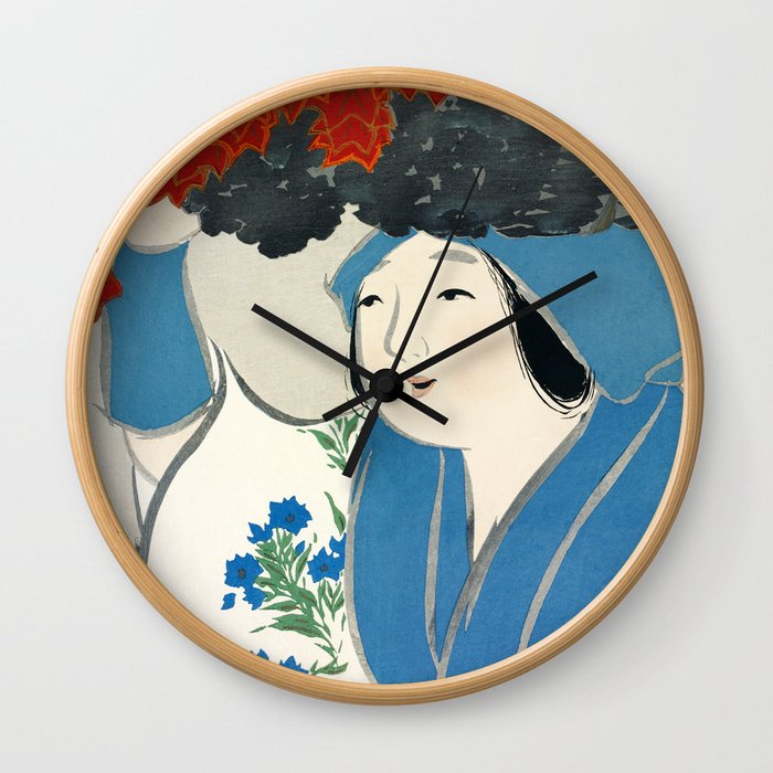 Kamisaka Sekka - Woman from Momoyogusa Wall Clock
