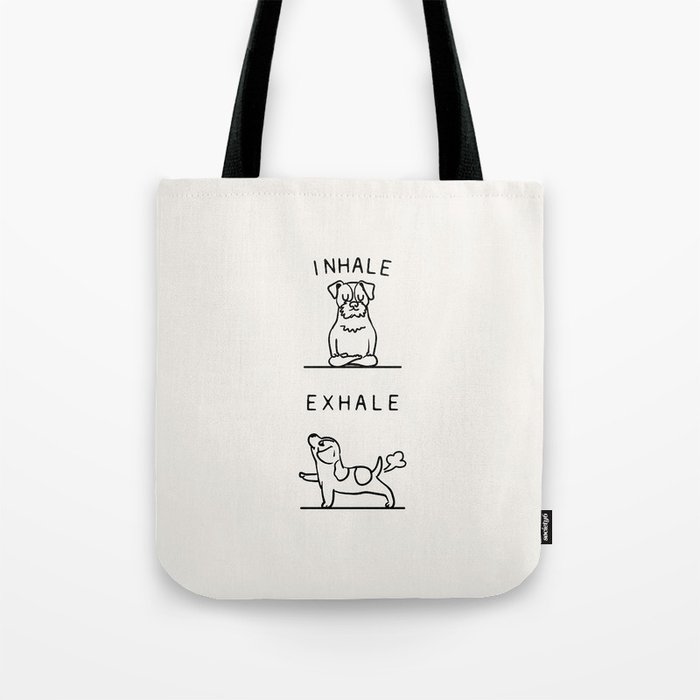 Inhale Exhale Jack Russell Terrier Tote Bag