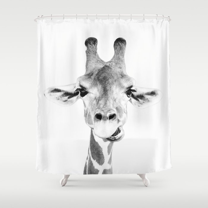 Hey Giraffe Shower Curtain