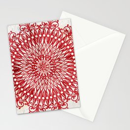 Vintage Red Mandala Stationery Cards