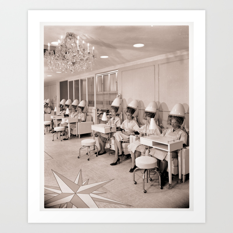 Vintage Hair Salon Art Print By Mindysommers Society6