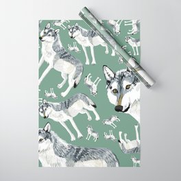 Totem Alberta Wolf Wrapping Paper