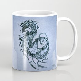 "Tsunami" by Amber Marine ~ Sea Dragon (Ice Blue Version) ~ Graphite Illustration, (Copyright 2005) Coffee Mug