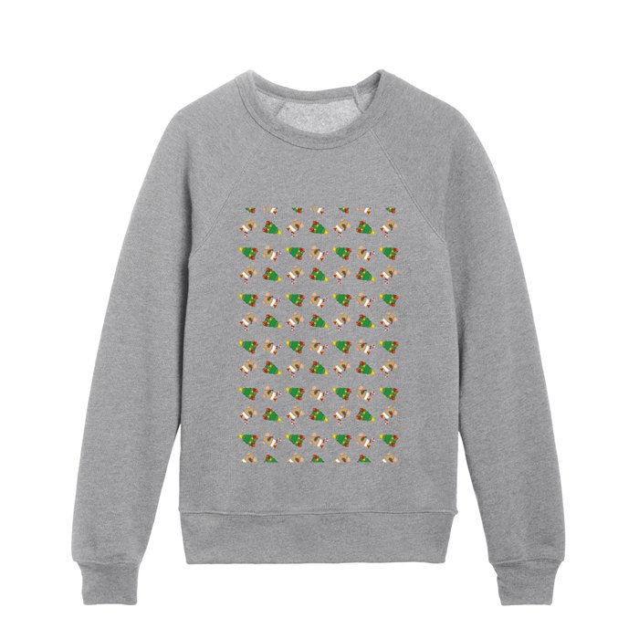 Christmas tree and sock Kids Crewneck