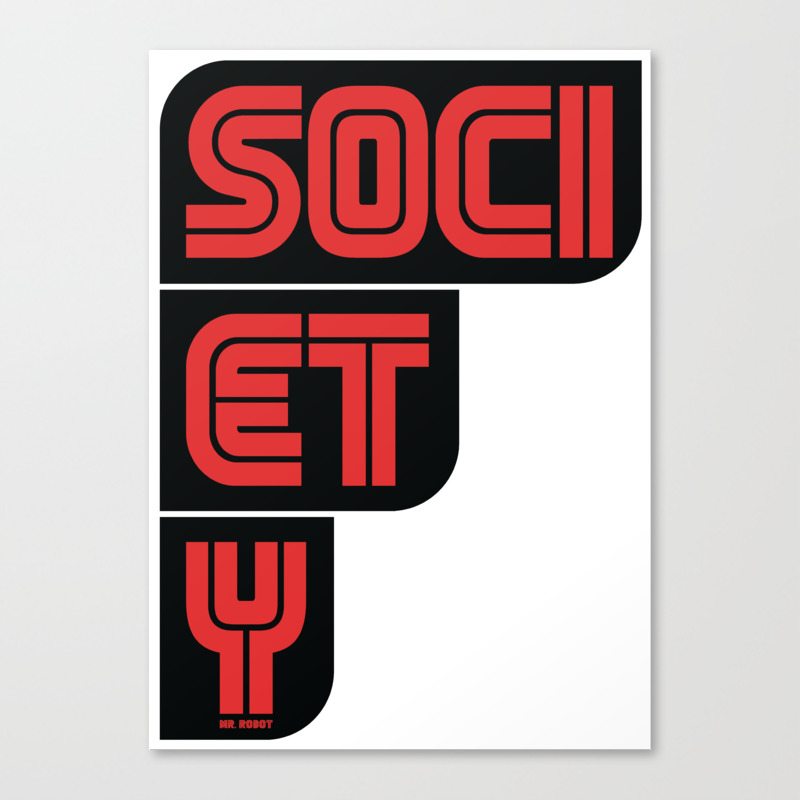 F Society Mr Robot Canvas Print By Yedeny Society6