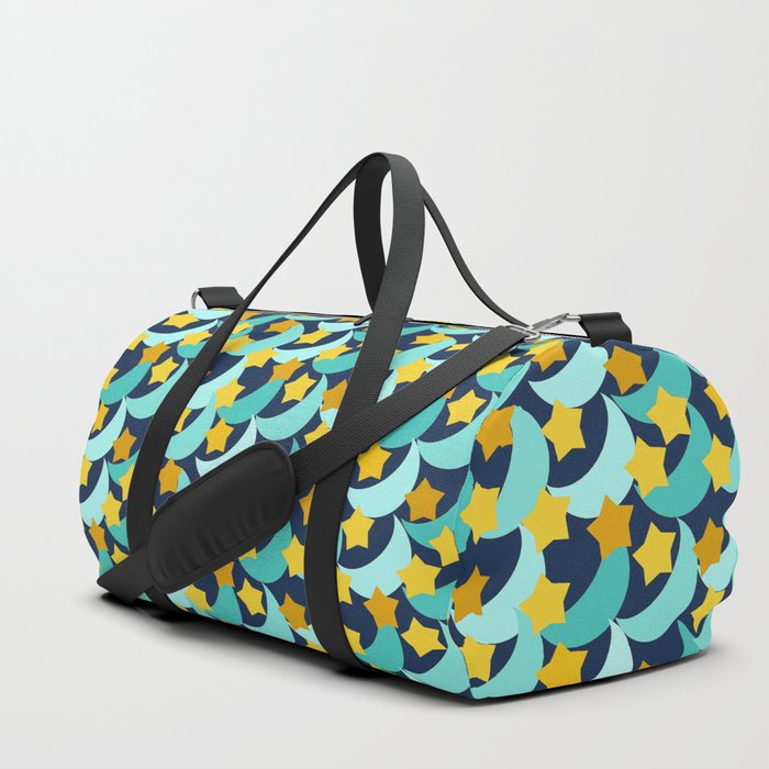 Stars and Moons Pattern Duffle Bag