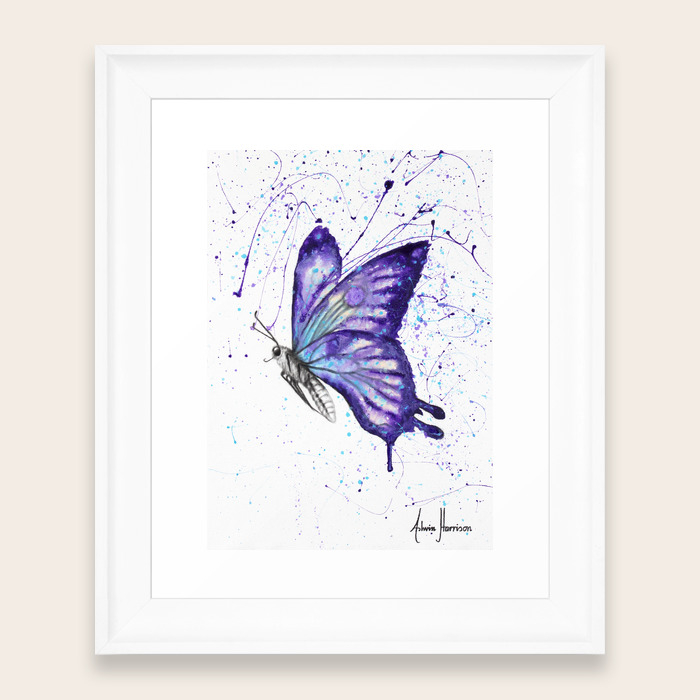 Lavender Butterfly Framed Art Print By Ashvinharrison Society6