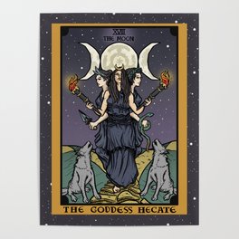 The Godddess Hecate In Tarot Card Poster