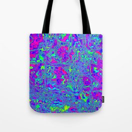 Cool Colors and Pink Psychedelic Design Tote Bag