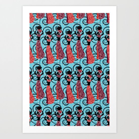 African ladies Art Print