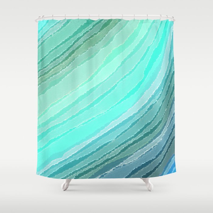 Sea Glass Shower Curtain By Habit, Seaglass Shower Curtain