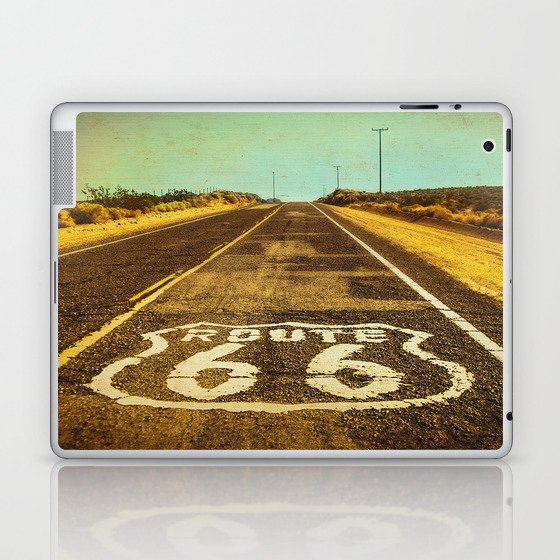 Route 66 Road Marker Laptop & iPad Skin