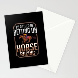 Horse Racing Race Track Number Derby Stationery Card