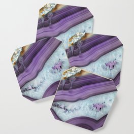 Purple Agate Slice Coaster