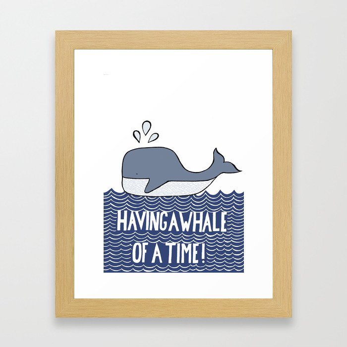 Having a Whale of a Time Framed Art Print