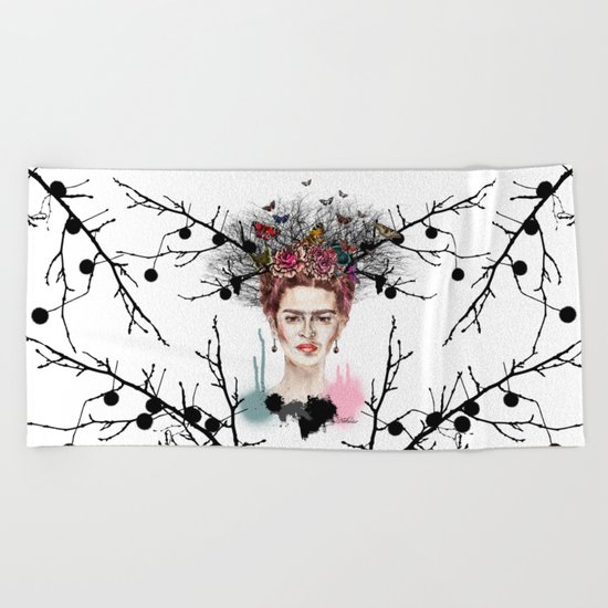 The Little Deer - Frida Kahlo Beach Towel