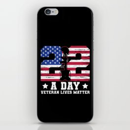 22 A Day Veteran Lives Matter iPhone Skin