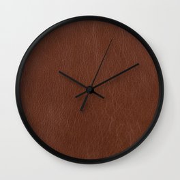Brown Leather Wall Clock