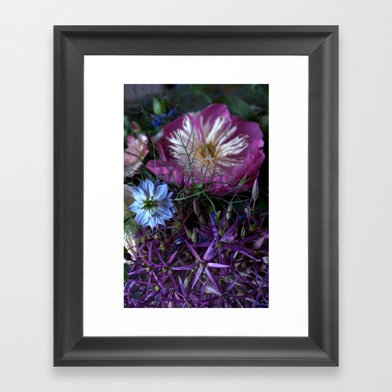 Purple Love Clusters Framed Art Print