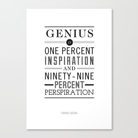Type Poster - Thomas Edison Canvas Print