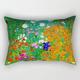 Gustav Klimt - Flower Garden Rectangular Pillow