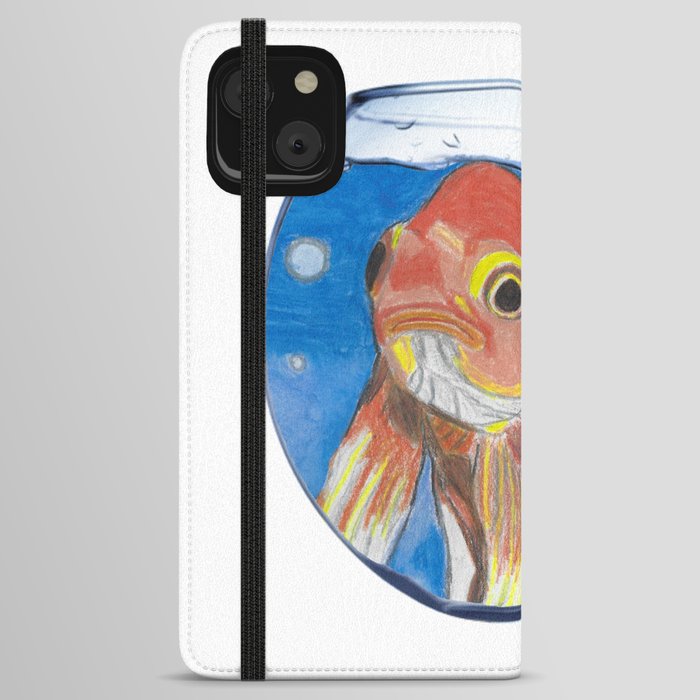 Gertrude the Goldfish in a Fishbowl  iPhone Wallet Case
