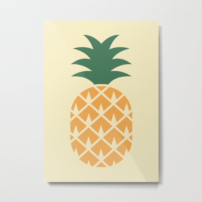 Trusty Pineapple Metal Print