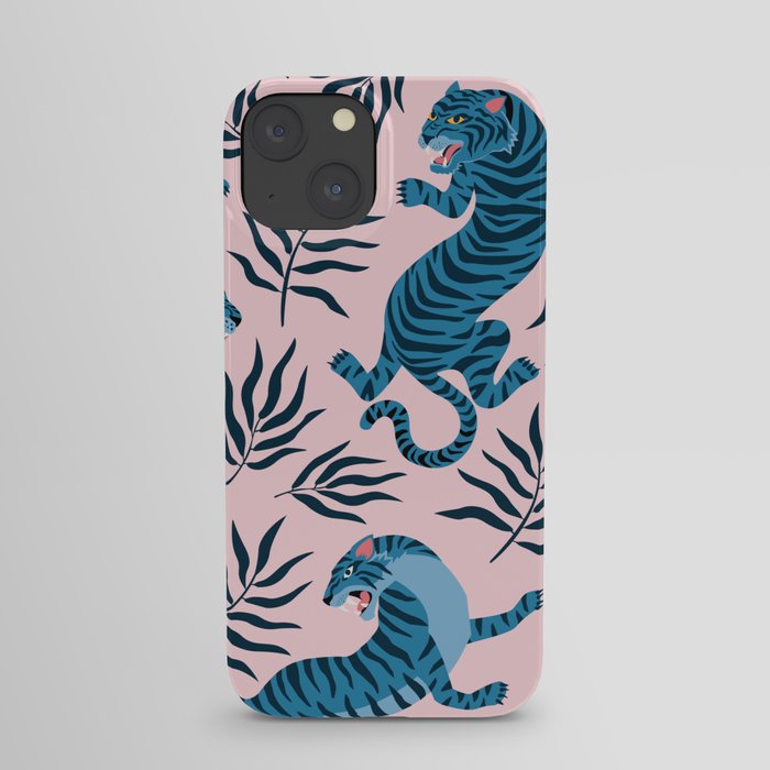 Blue asian tigers iPhone Case