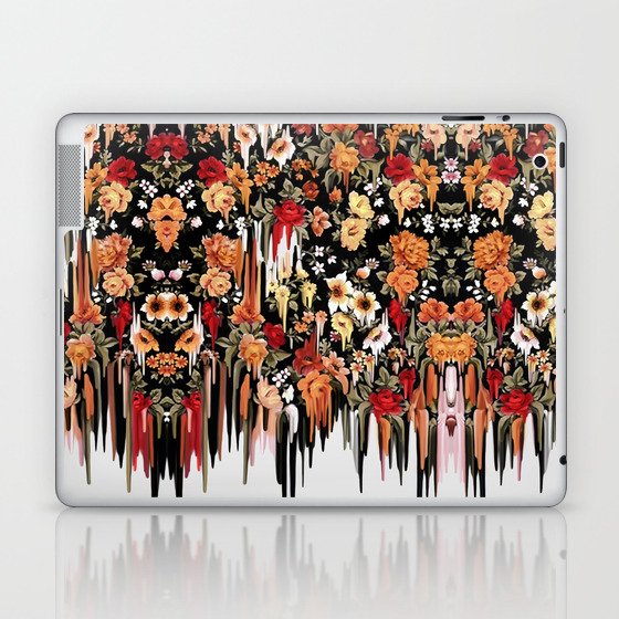 Free Falling, melting floral pattern Laptop & iPad Skin