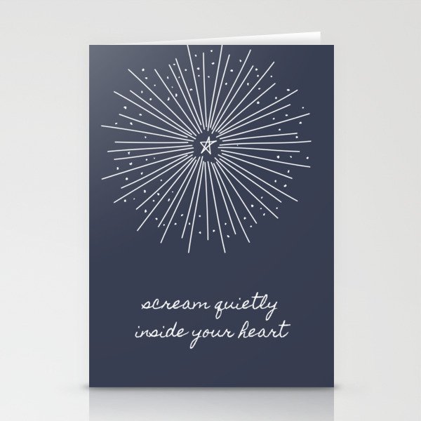 Scream Quietly Stationery Cards