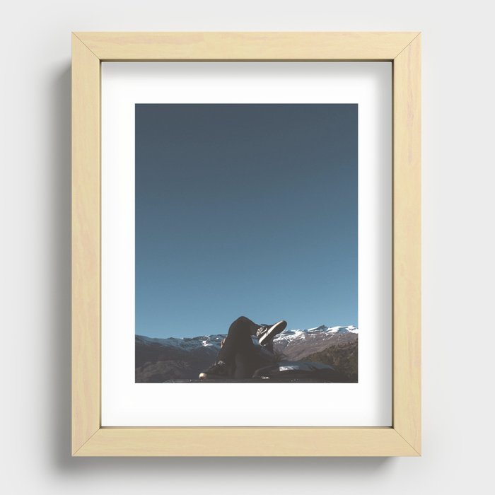 A Very Blue Sky Recessed Framed Print