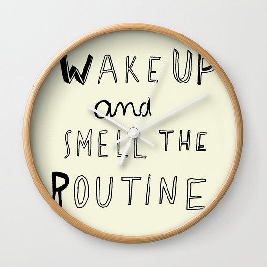 WAKE UP Wall Clock