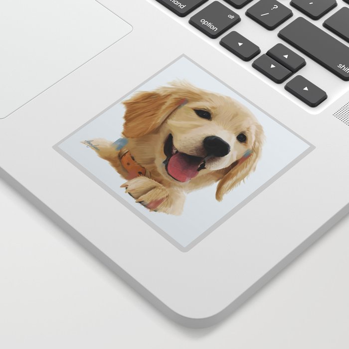 Golden Retriever Pup Sticker