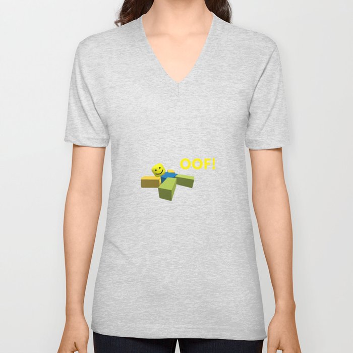 Roblox Oof Supine Happy V Neck T Shirt