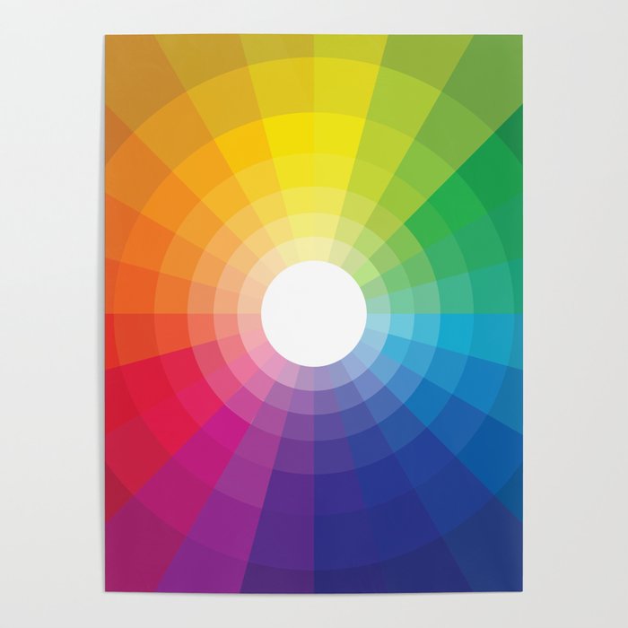 Color Wheel pattern Poster by the M studio | Society6