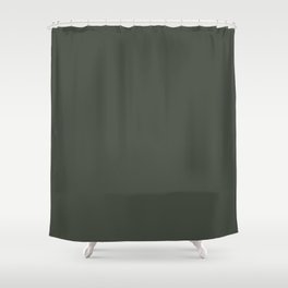 Rich Dark Forest Green Solid Color Accent Shade / Hue Matches Sherwin Williams Foxhall Green SW 9184 Shower Curtain