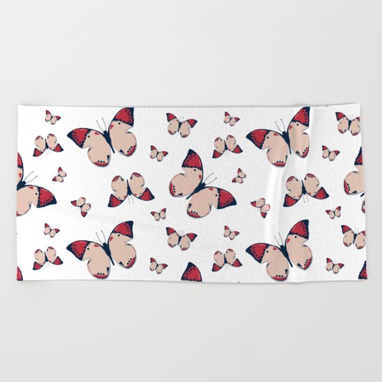 Spring Butterfly (Pattern) Beach Towel